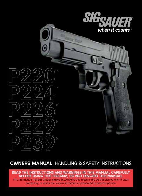 sig sauer manuals